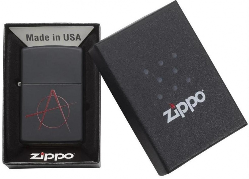   Zippo Anarchy Classic   Black Matte