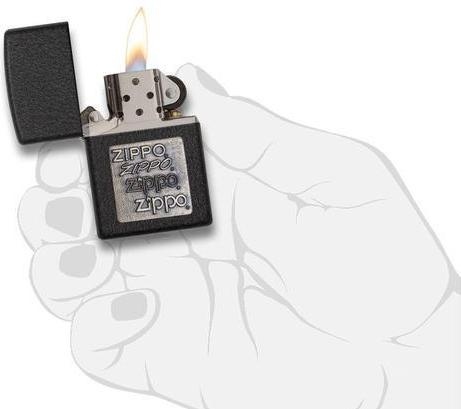   Zippo Classic   Black Crackle