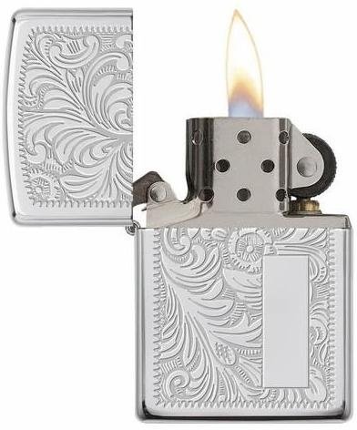   Zippo Venetian   High Polish Chrome